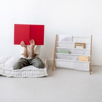 Little Pea - 3Sprouts_Book_Rack_Gingham_Beige_2